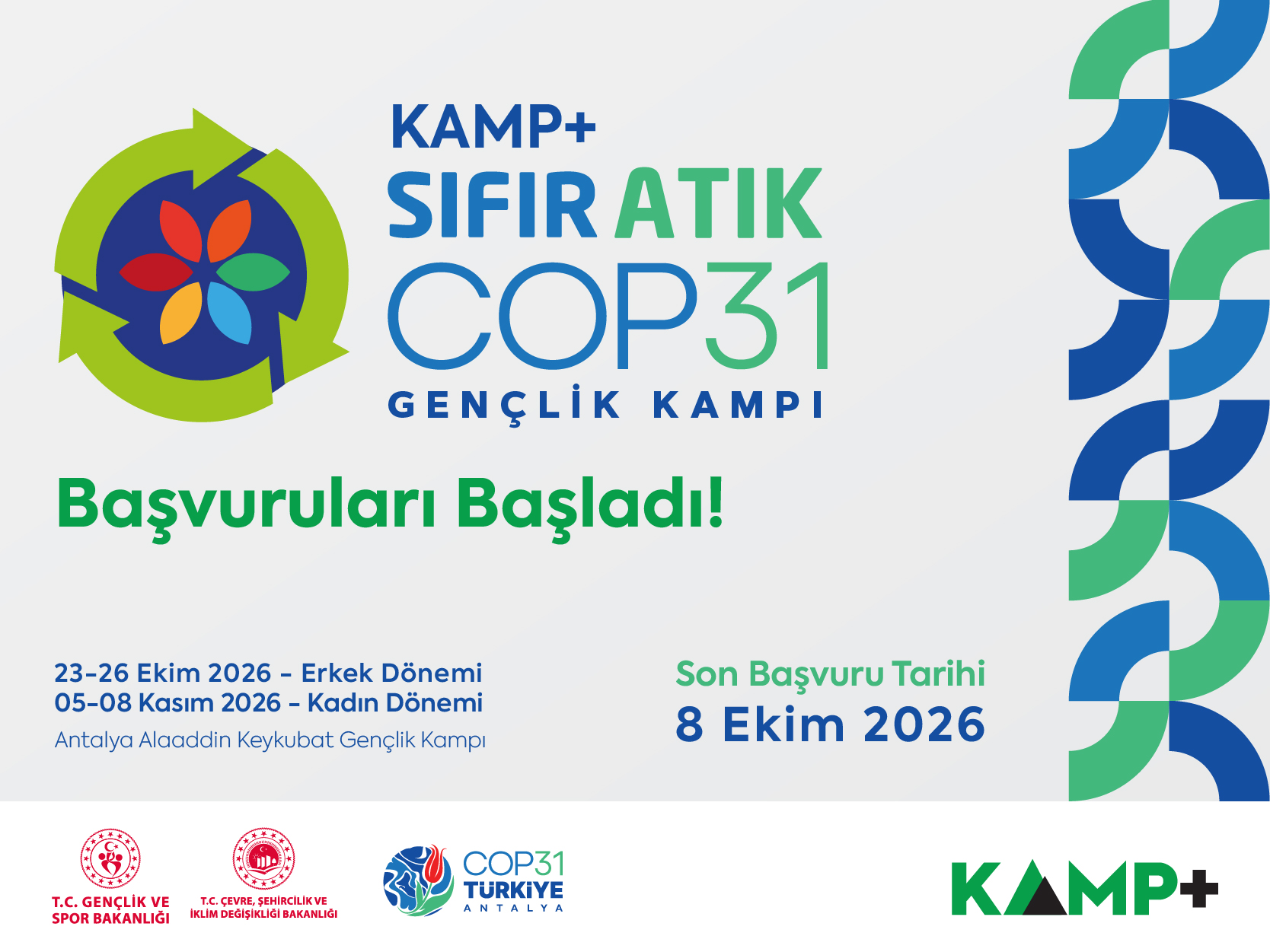 KAMP+ COP 31 SIFIR ATIK GENÇLİK KAMPI (ERKEK)