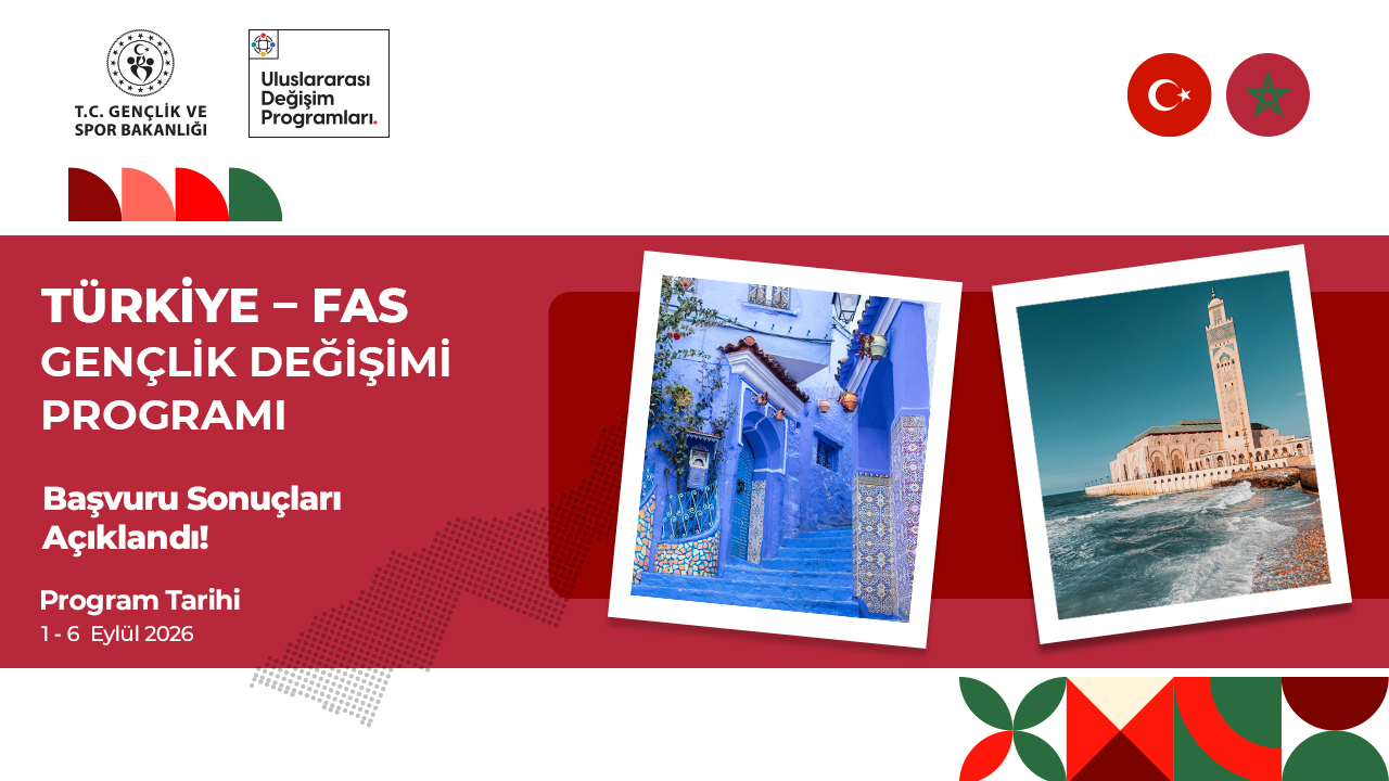 TÜRKİYE – FAS GENÇLİK DEĞİŞİMİ PROGRAMI BAŞVURU SONUCU